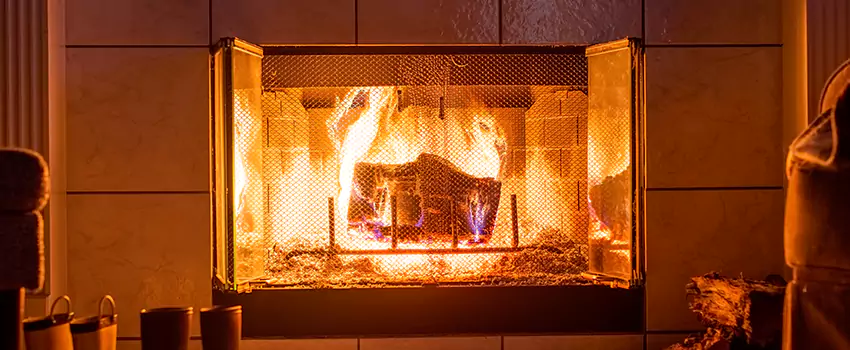 Mendota Hearth Landscape Fireplace Installation in Perth Amboy, New Jersey